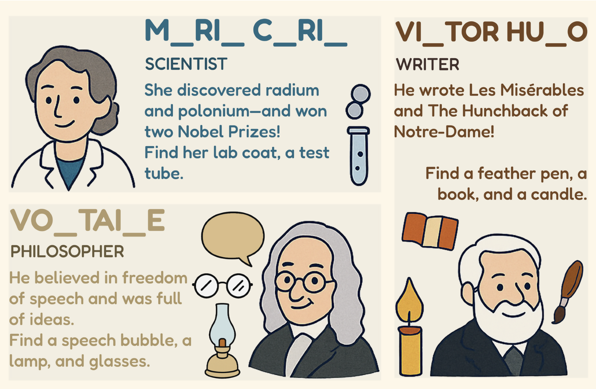 Pantheon in Paris: Famous Figures Scavenger Hunt.