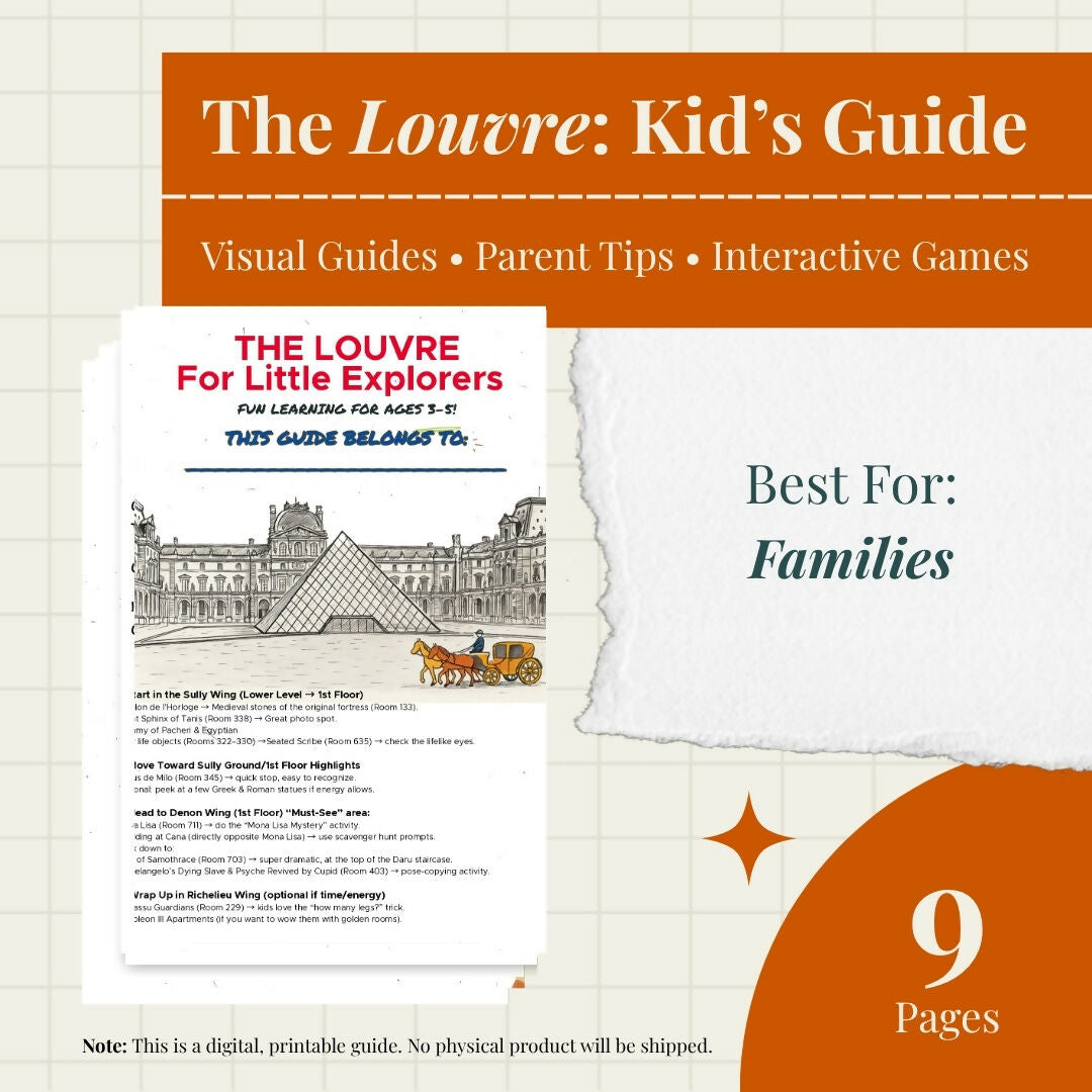 Guía del Louvre en Español para Familias | Ruta Autoguiada (PDF) – museum guide PDF preview