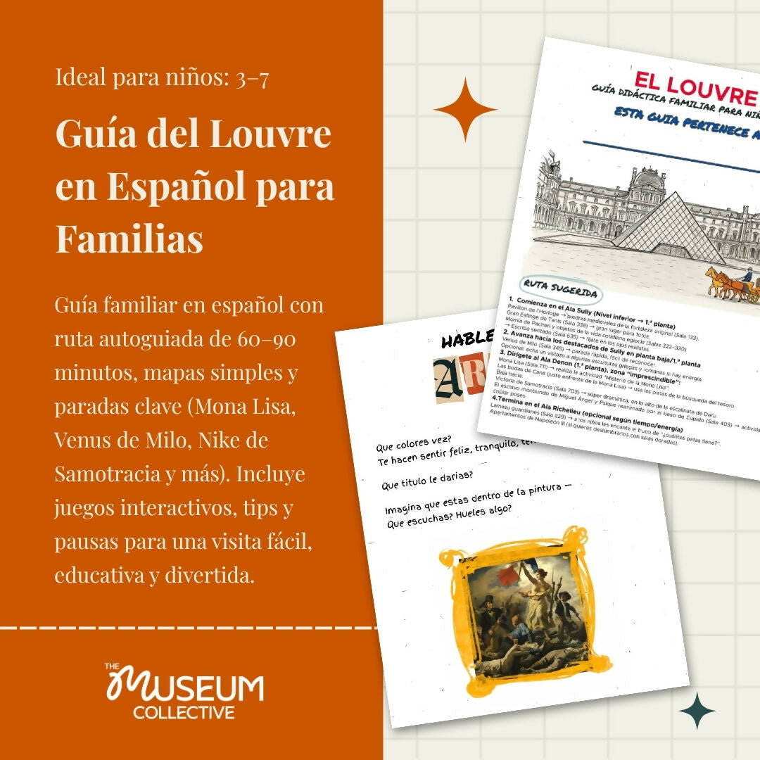 Louvre with Kids: Printable Self-Guided Tour (Ages 3–5) – museum guide PDF preview