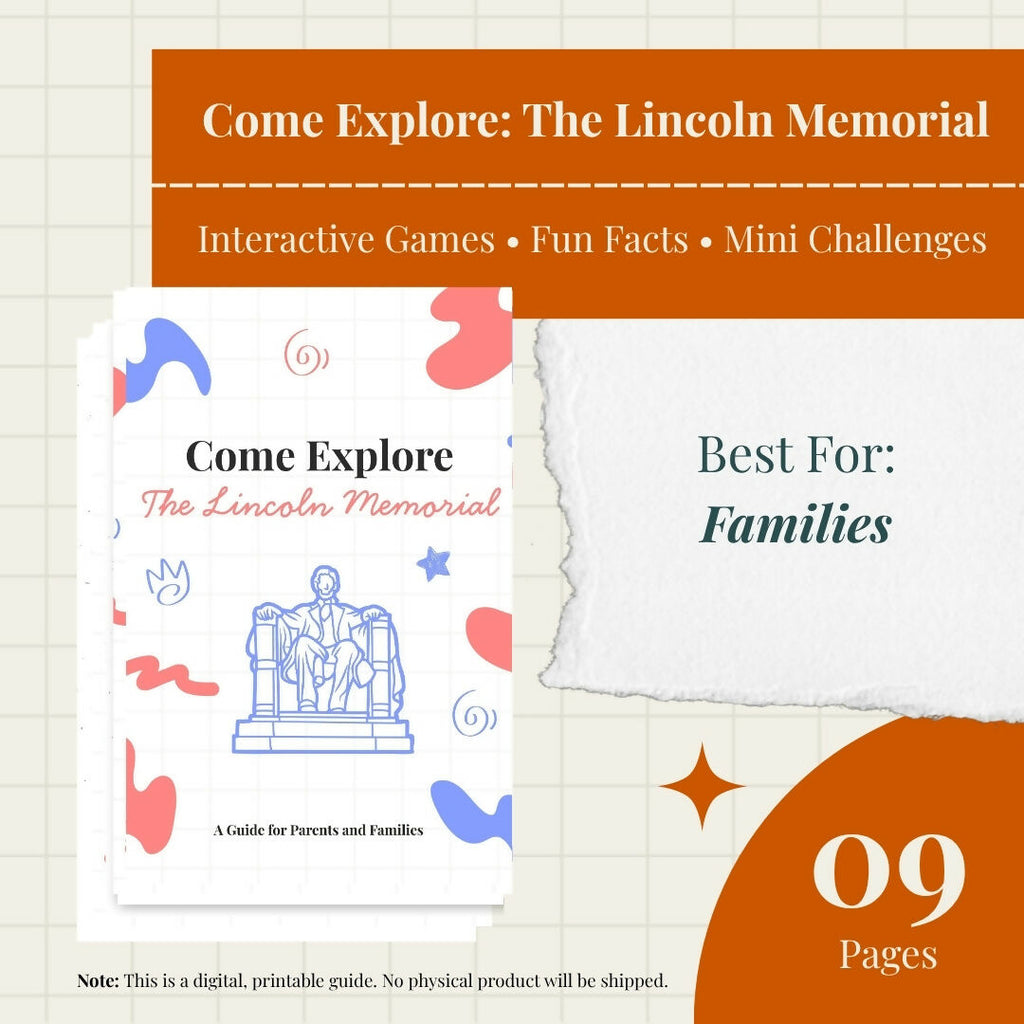Lincoln Memorial for Kids (Ages 6–12): Interactive Family Guide + Self-Guided Tour in Washington, DC – museum guide PDF preview