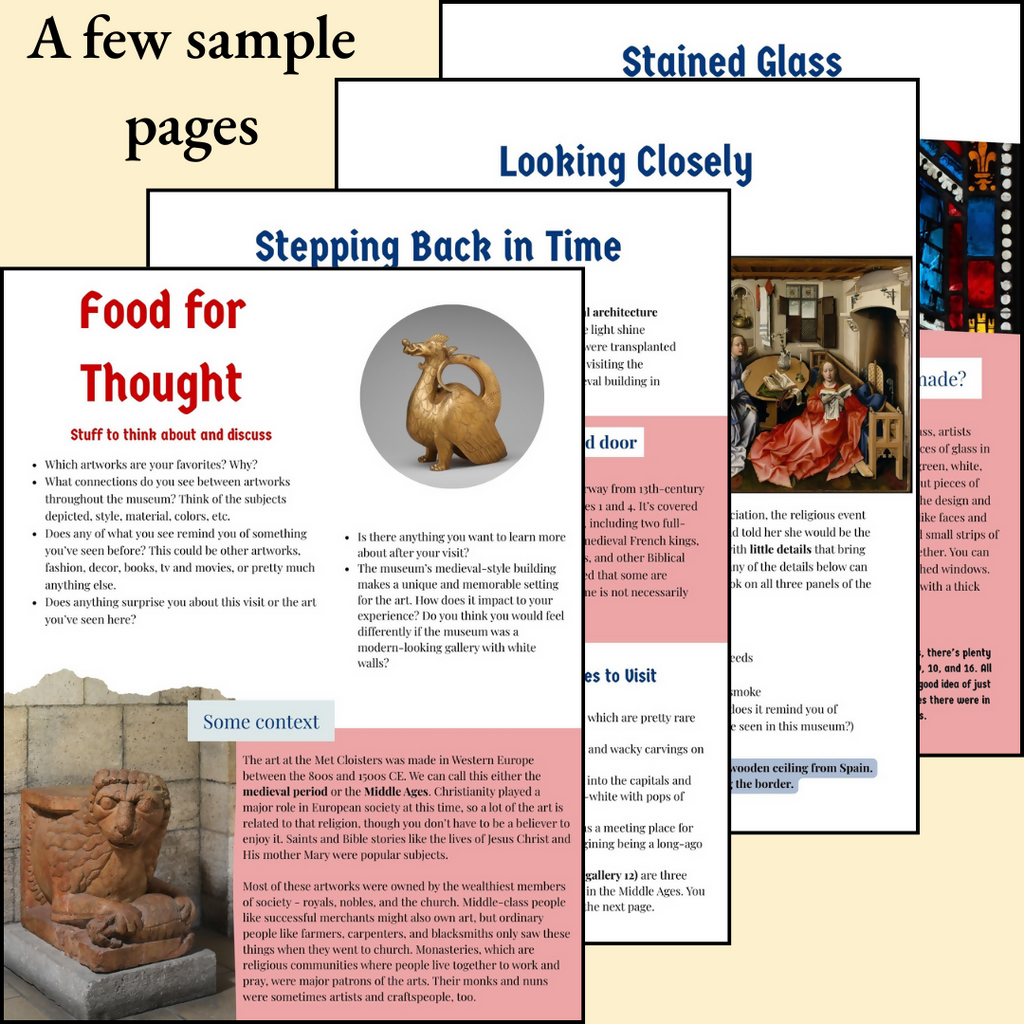 The Met Cloisters: Unofficial Guide for Teens and Adults – museum guide PDF preview