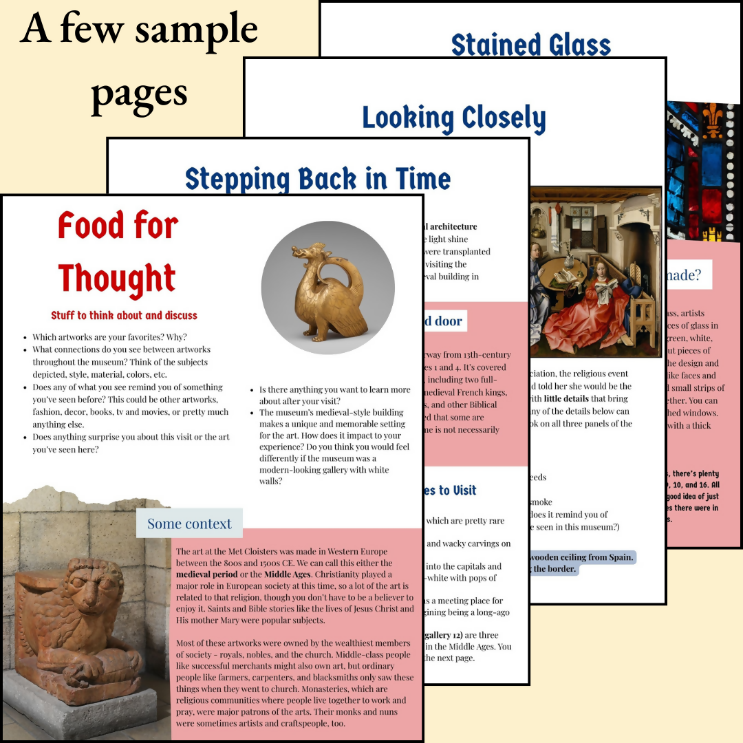 The Met Cloisters: Unofficial Guide for Teens and Adults – museum guide PDF preview