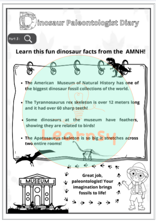 AMNH Paleontologist Diary – museum guide PDF preview